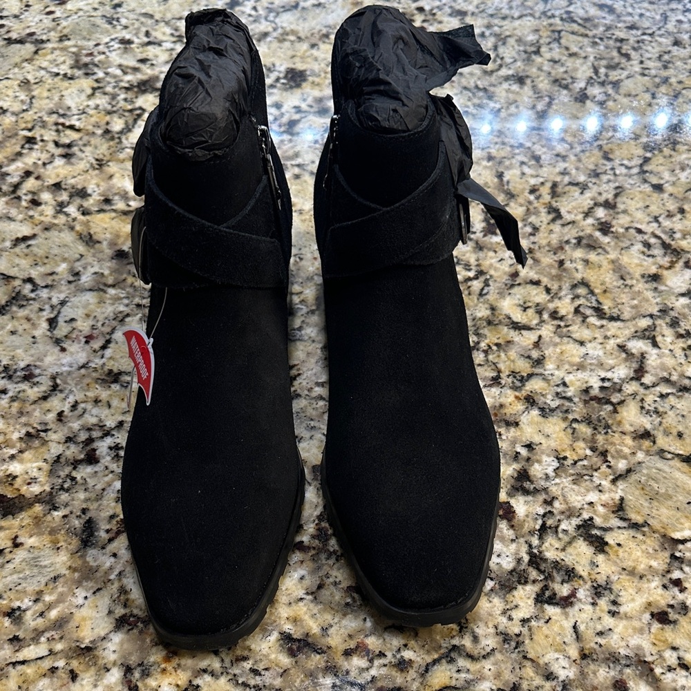 Blondo Black Suede Ankle Booties